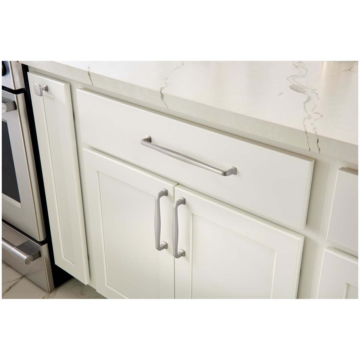 Jeffrey Alexander - 782-305DBAC - Fontana 12" (305mm) Center to Center Elegant Curved Square Large Cabinet Handle / Drawer Pull in Brushed Oil Rubbed Bronze
