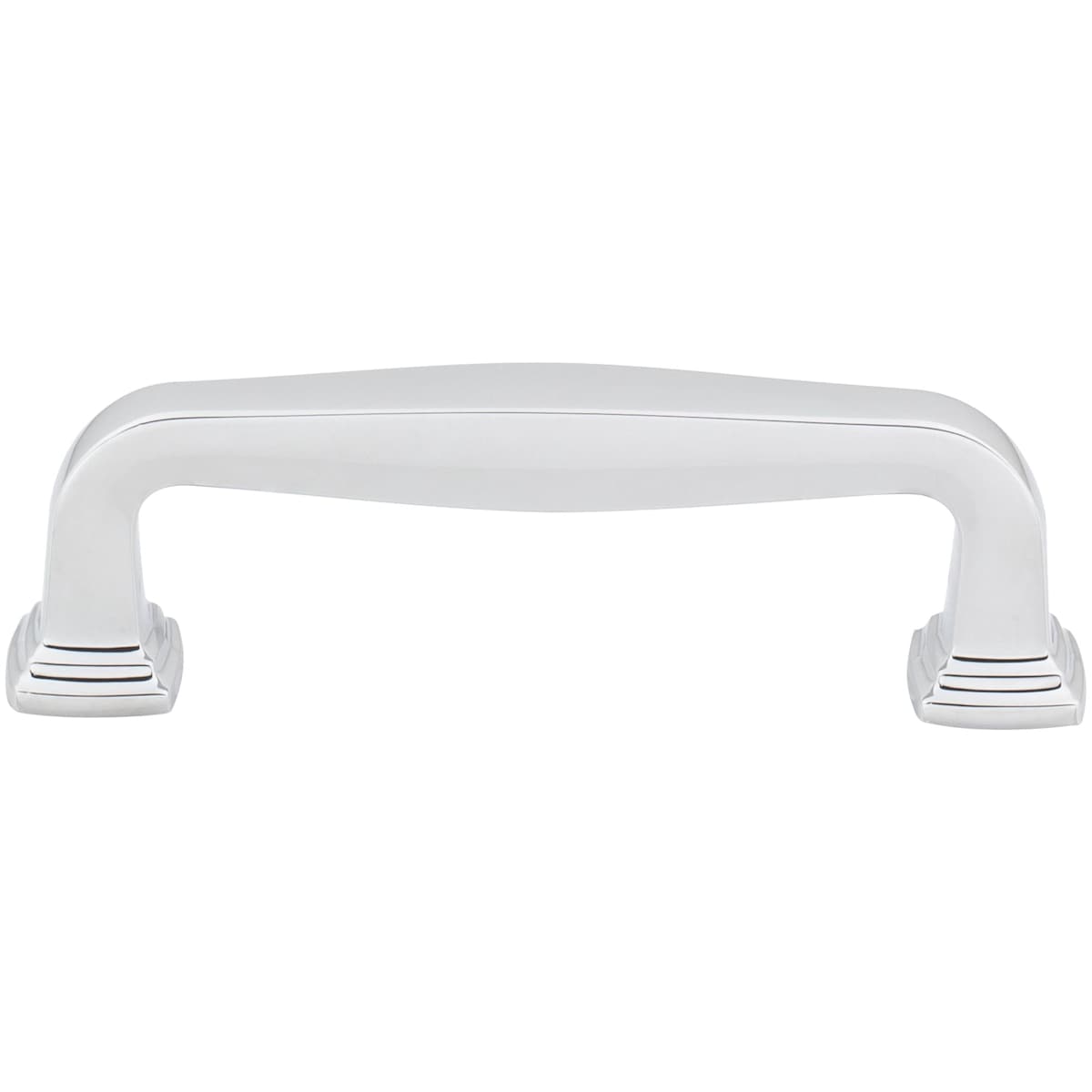 Jeffrey Alexander - 782-96BNBDL - Fontana 3-3/4" (96mm) Center to Center Elegant Curved Square Cabinet Handle / Drawer Pull in Brushed Pewter