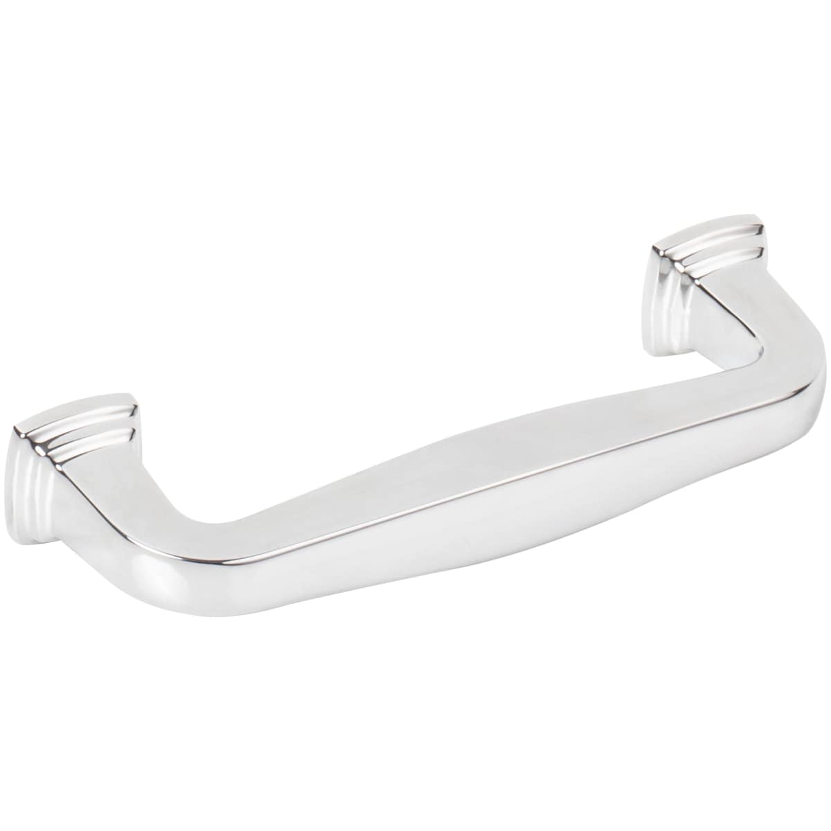 Jeffrey Alexander - 782-96BNBDL - Fontana 3-3/4" (96mm) Center to Center Elegant Curved Square Cabinet Handle / Drawer Pull in Brushed Pewter