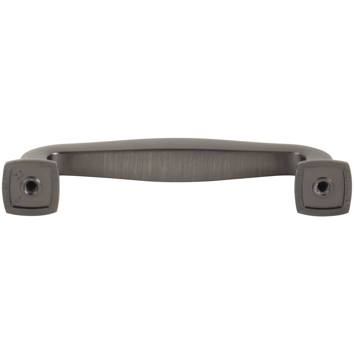 Jeffrey Alexander - 782-96BNBDL - Fontana 3-3/4" (96mm) Center to Center Elegant Curved Square Cabinet Handle / Drawer Pull in Brushed Pewter