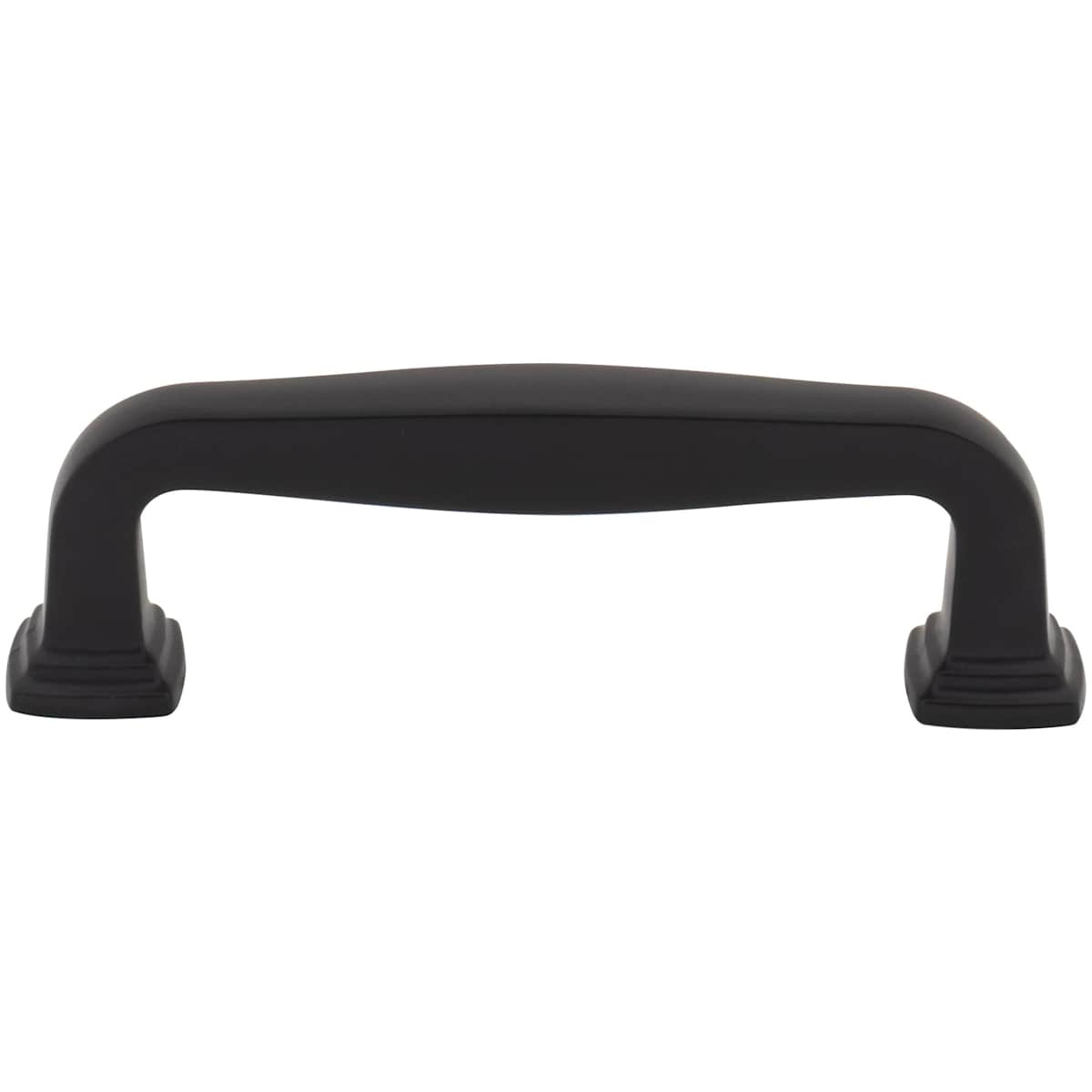 Jeffrey Alexander - 782-96BNBDL - Fontana 3-3/4" (96mm) Center to Center Elegant Curved Square Cabinet Handle / Drawer Pull in Brushed Pewter