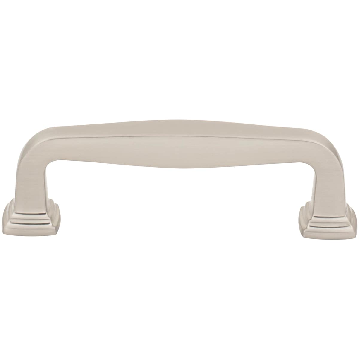 Jeffrey Alexander - 782-96BNBDL - Fontana 3-3/4" (96mm) Center to Center Elegant Curved Square Cabinet Handle / Drawer Pull in Brushed Pewter