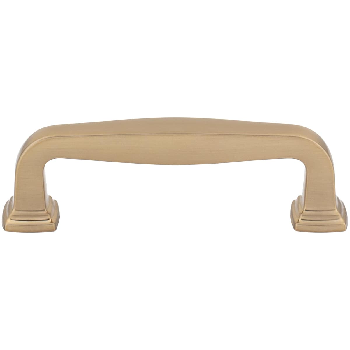 Jeffrey Alexander - 782-96BNBDL - Fontana 3-3/4" (96mm) Center to Center Elegant Curved Square Cabinet Handle / Drawer Pull in Brushed Pewter