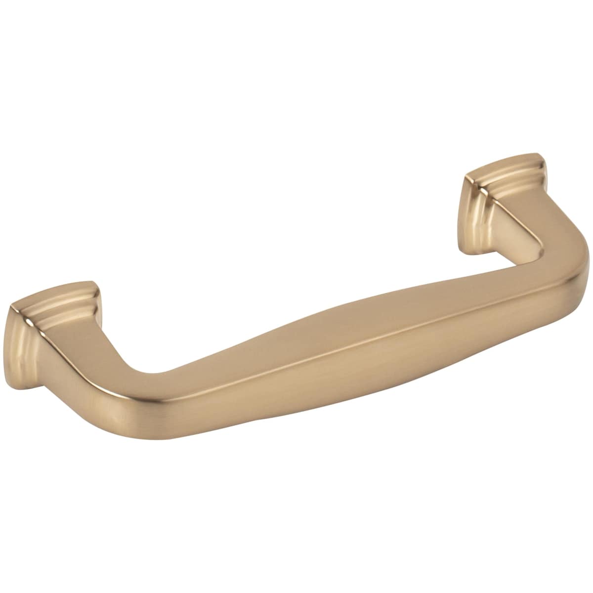 Jeffrey Alexander - 782-96BNBDL - Fontana 3-3/4" (96mm) Center to Center Elegant Curved Square Cabinet Handle / Drawer Pull in Brushed Pewter