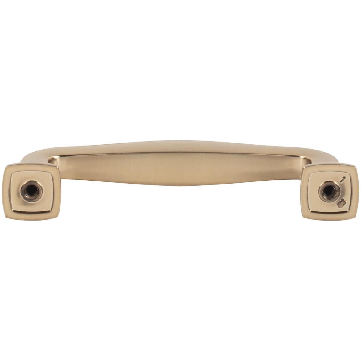 Jeffrey Alexander - 782-96BNBDL - Fontana 3-3/4" (96mm) Center to Center Elegant Curved Square Cabinet Handle / Drawer Pull in Brushed Pewter