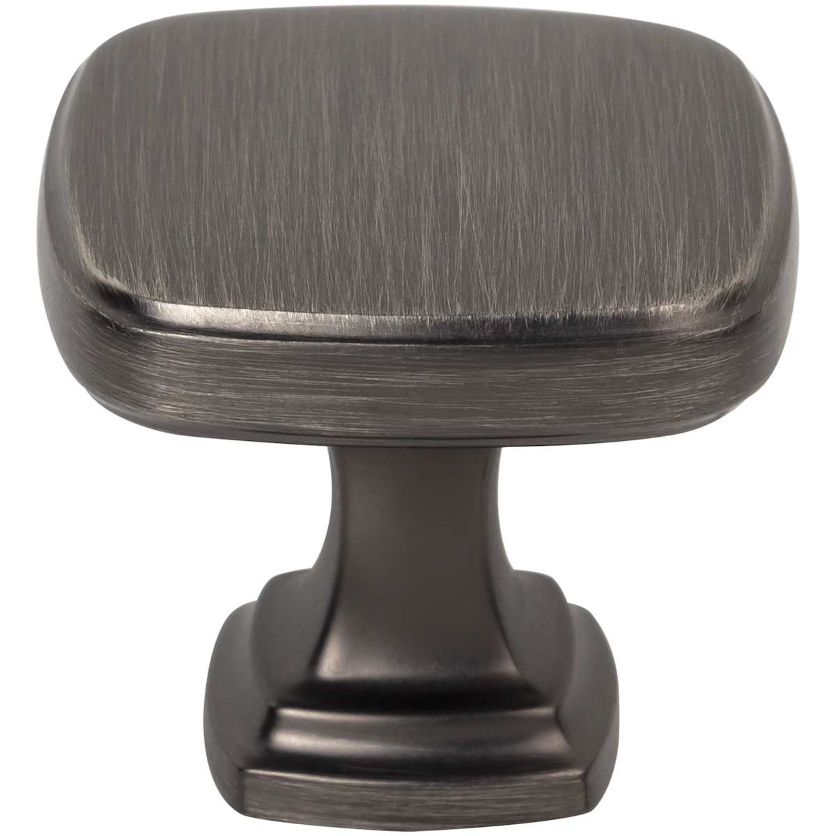 Jeffrey Alexander - 782DBAC - Fontana 1-3/8" Contemporary Ridged Square Cabinet / Drawer Knob in Brushed Oil Rubbed Bronze