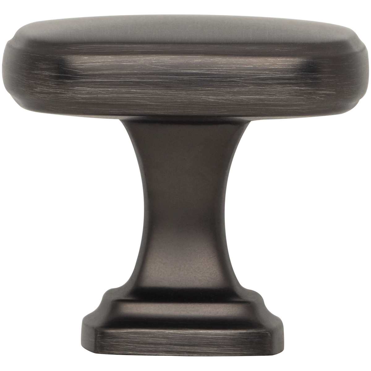 Jeffrey Alexander - 782DBAC - Fontana 1-3/8" Contemporary Ridged Square Cabinet / Drawer Knob in Brushed Oil Rubbed Bronze