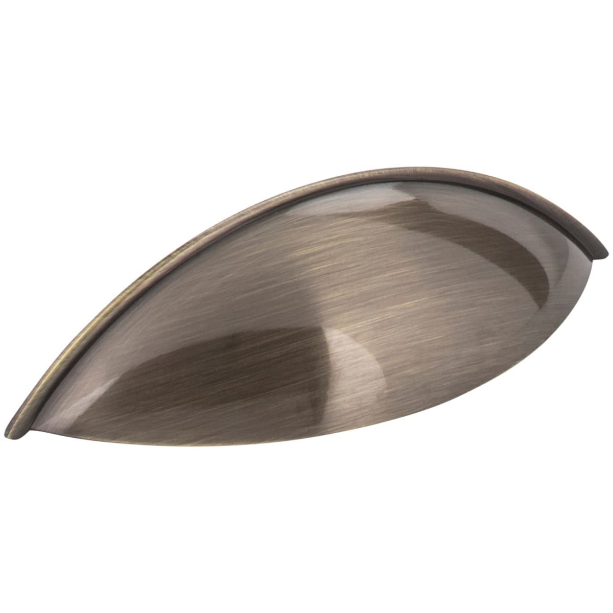 Jeffrey Alexander - 8236AB - Bordeaux 3-3/4" Center to Center 5" Classic Cabinet Cup Handle / Drawer Cup Pull in Brushed Antique Brass