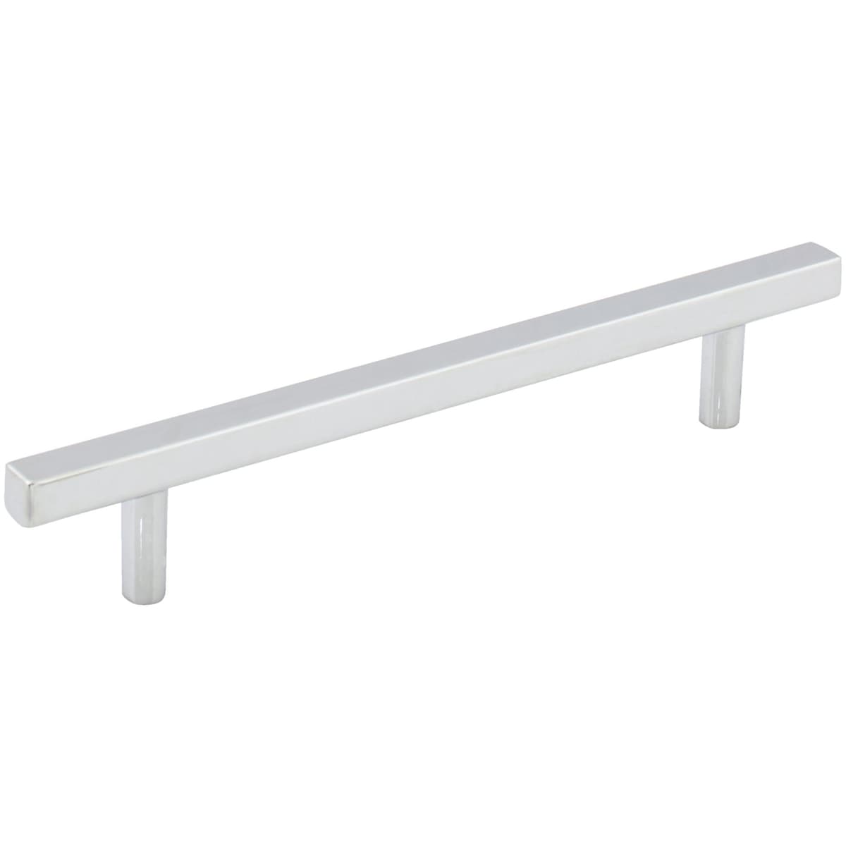 Jeffrey Alexander - 845-128PC - Dominique 5-1/16" (128 mm) Center to Center Square Bar Cabinet Handle / Drawer Pull in Polished Chrome
