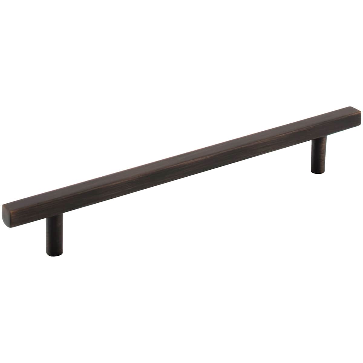 Jeffrey Alexander - 845-160SN - Dominique 6-5/16" (160 mm) Center to Center Square Bar Cabinet Handle / Drawer Pull in Satin Nickel
