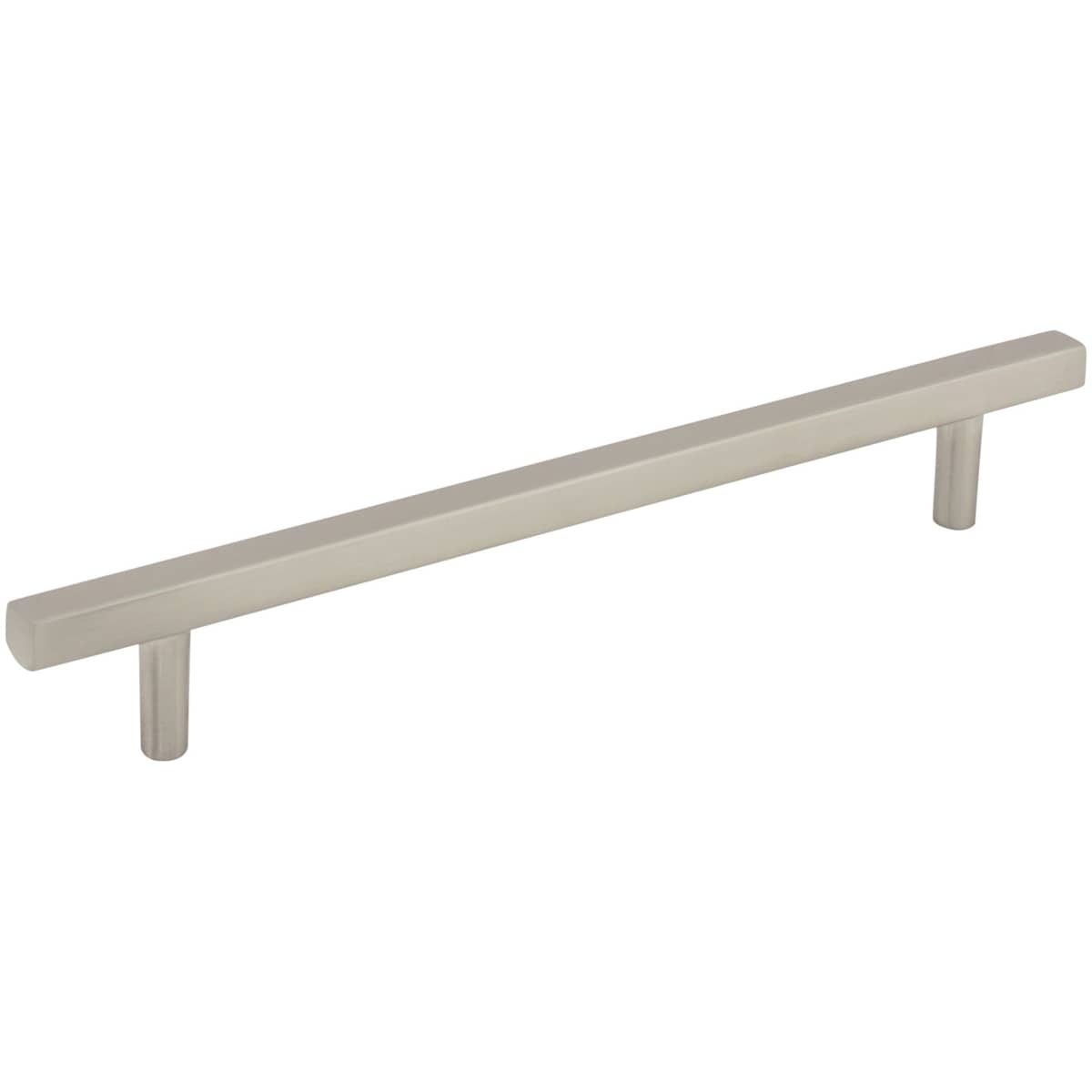 Jeffrey Alexander - 845-160SN - Dominique 6-5/16" (160 mm) Center to Center Square Bar Cabinet Handle / Drawer Pull in Satin Nickel