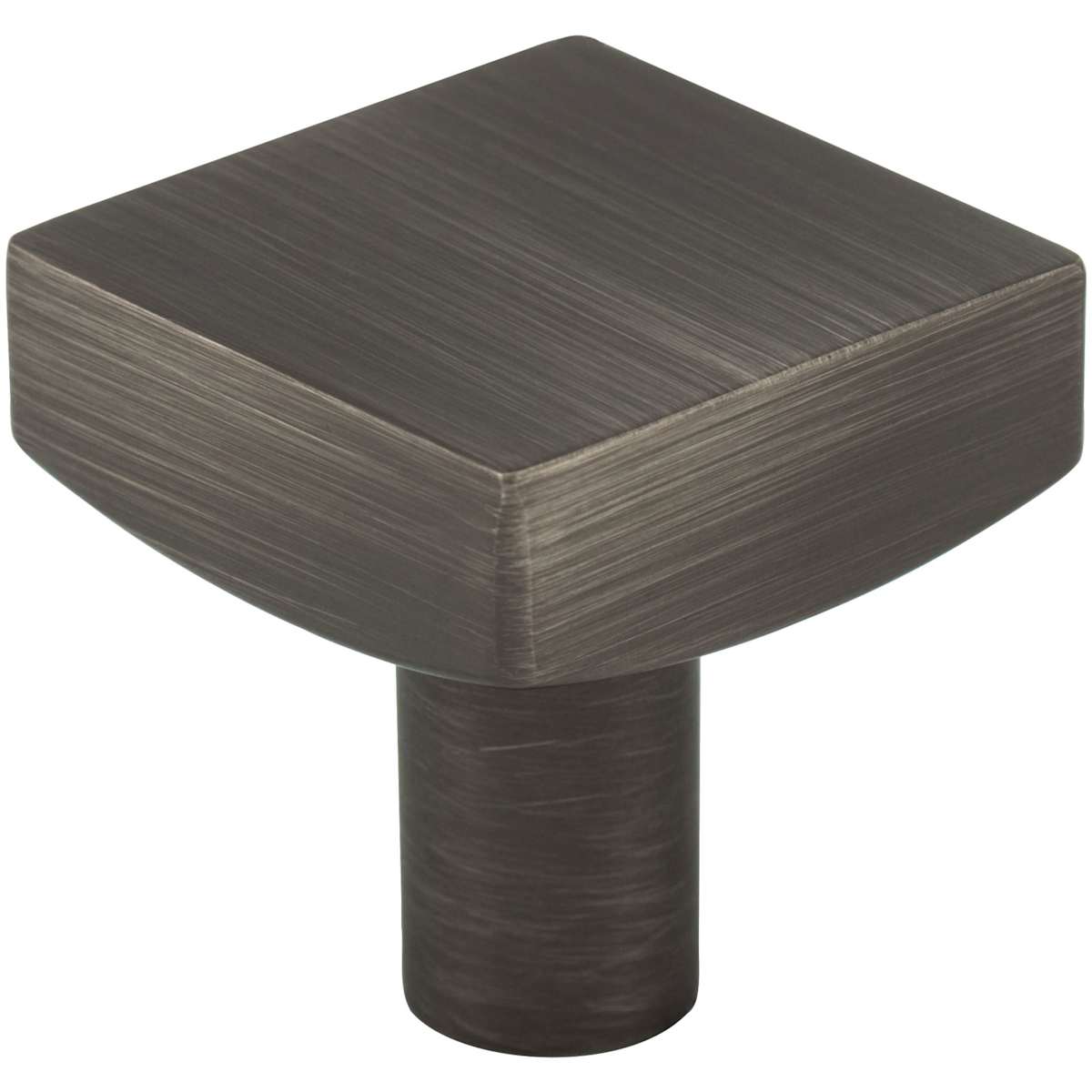 Jeffrey Alexander - 845BNBDL - Dominique 1-1/8" Thick Square Cabinet Knob / Drawer Knob in Brushed Pewter