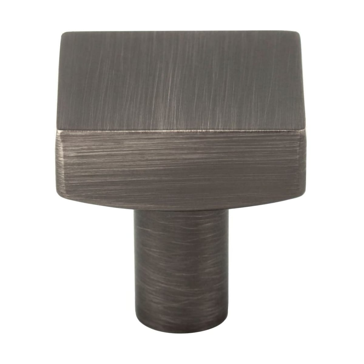 Jeffrey Alexander - 845BNBDL - Dominique 1-1/8" Thick Square Cabinet Knob / Drawer Knob in Brushed Pewter