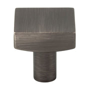 Jeffrey Alexander - 845BNBDL - Dominique 1-1/8" Thick Square Cabinet Knob / Drawer Knob in Brushed Pewter
