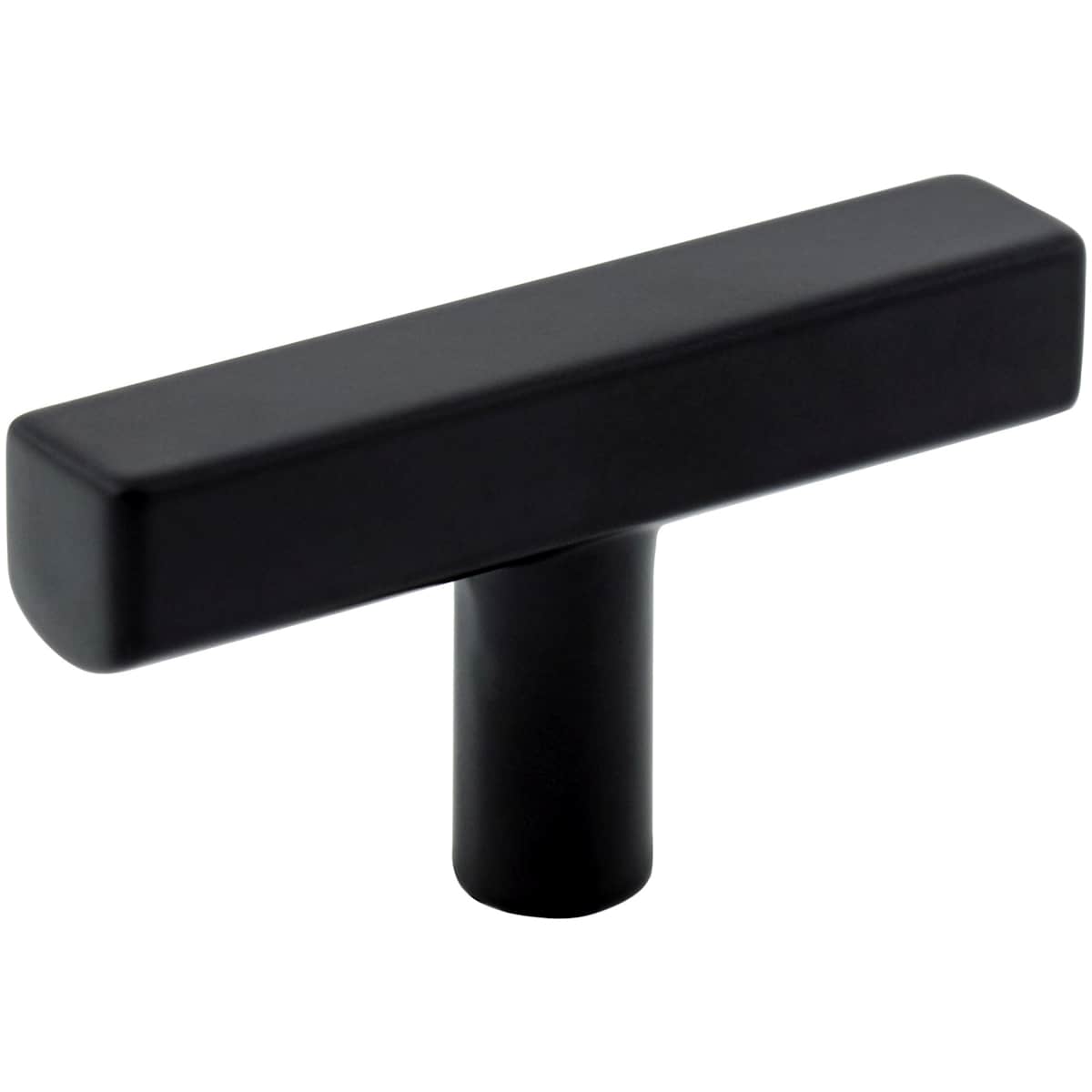 Jeffrey Alexander - 845TL-MB - Dominique 2-1/4 Inch Square "T" Bar Cabinet Knob / Drawer Knob in Matte Black
