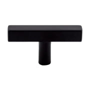 Jeffrey Alexander - 845TL-MB - Dominique 2-1/4 Inch Square "T" Bar Cabinet Knob / Drawer Knob in Matte Black