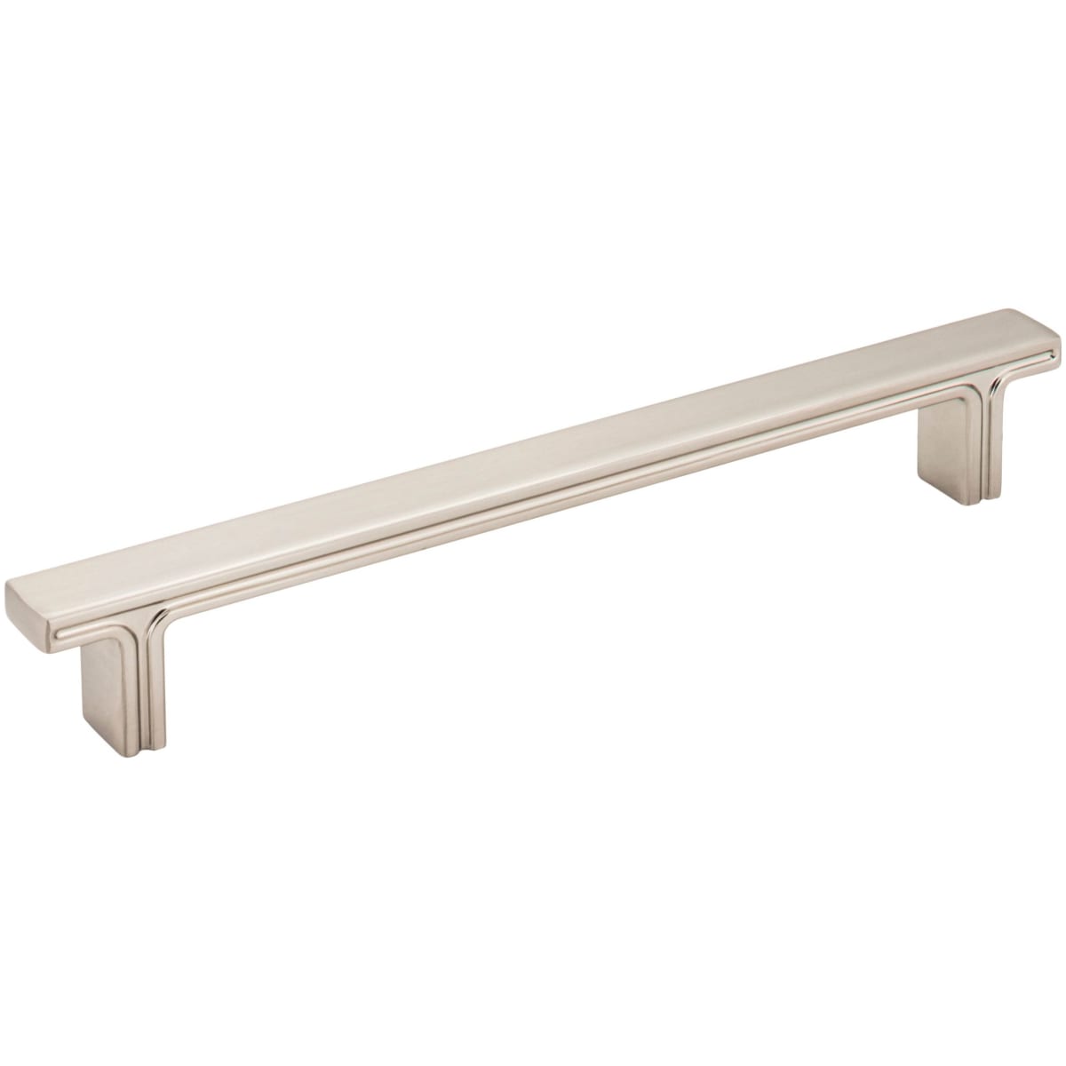 Jeffrey Alexander - 867-160SN - Anwick 6-5/16" (160mm) Center to Center Flat Square Bar Cabinet Handle / Drawer Pull in Satin Nickel
