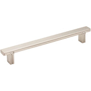 Jeffrey Alexander - 867-160SN - Anwick 6-5/16" (160mm) Center to Center Flat Square Bar Cabinet Handle / Drawer Pull in Satin Nickel