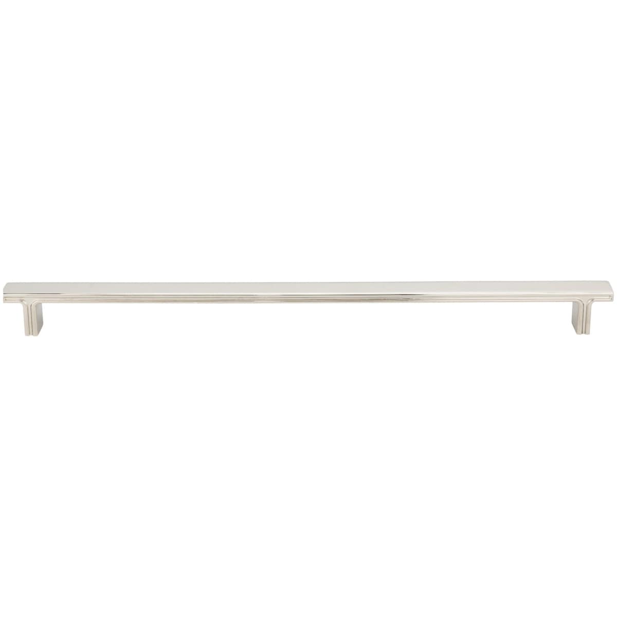 Jeffrey Alexander - 867-320NI - Anwick 12-5/8" Center to Center Flat Square Large Oversized Cabinet Bar Handle / Drawer Bar Pull in Polished Nickel