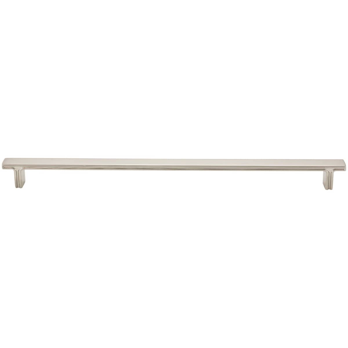 Jeffrey Alexander - 867-320NI - Anwick 12-5/8" Center to Center Flat Square Large Oversized Cabinet Bar Handle / Drawer Bar Pull in Polished Nickel