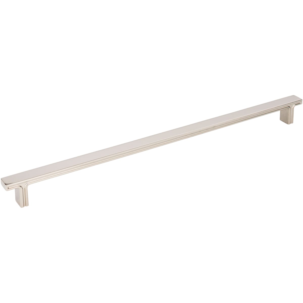 Jeffrey Alexander - 867-320NI - Anwick 12-5/8" Center to Center Flat Square Large Oversized Cabinet Bar Handle / Drawer Bar Pull in Polished Nickel