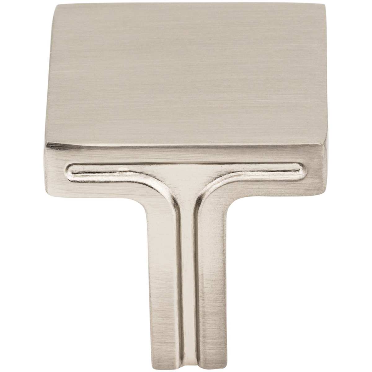 Jeffrey Alexander - 867L-SN - Anwick 1-1/8" Modern Linear Square Cabinet Knob / Drawer Knob in Satin Nickel