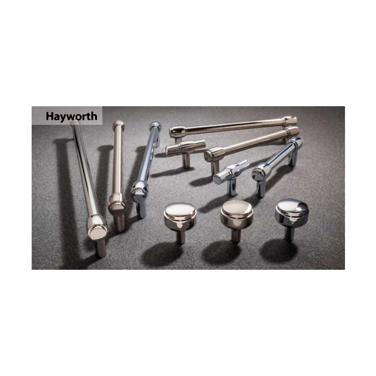 Jeffrey Alexander - 885BG - Hayworth 1-1/8" Modern Industrial Stepped Round Cabinet Knob / Drawer Knob with Mounting Hardware in Brushed Gold