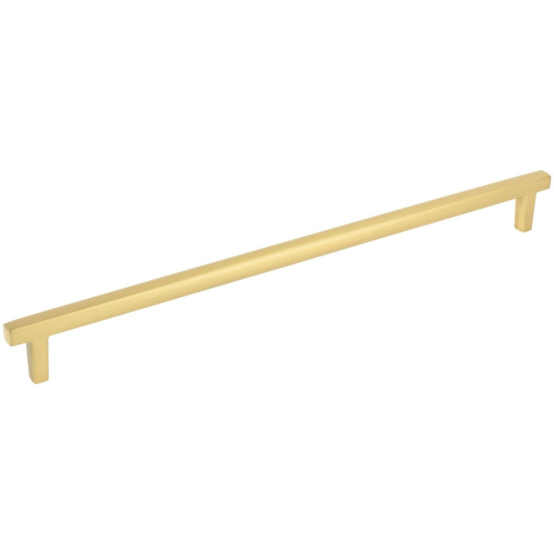 Jeffrey Alexander - 905-305BG - Whitlock 12" Center to Center Contemporary Square Bar Large Cabinet Handle / Drawer Pull in Brushed Gold