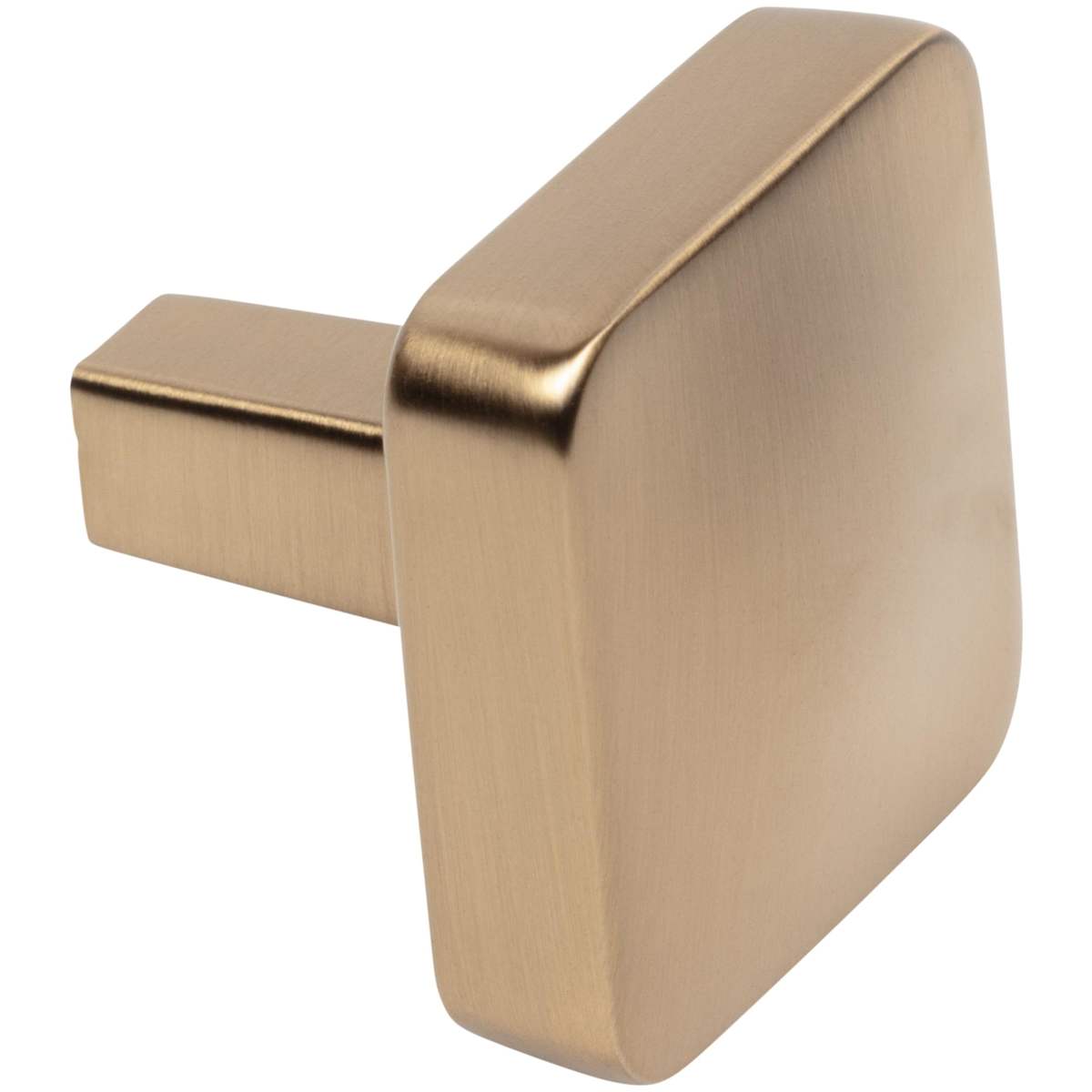 Jeffrey Alexander - 905BG - Whitlock 1-1/4" Square Cabinet / Drawer Knob with Soft Rounded Edges in Brushed Gold