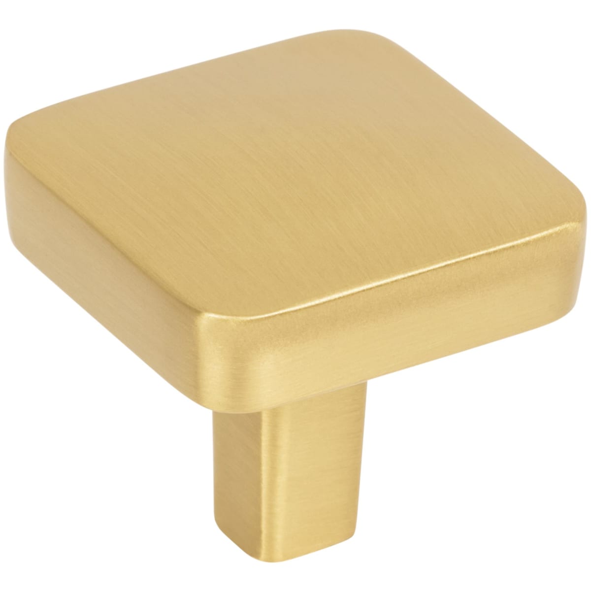 Jeffrey Alexander - 905BG - Whitlock 1-1/4" Square Cabinet / Drawer Knob with Soft Rounded Edges in Brushed Gold