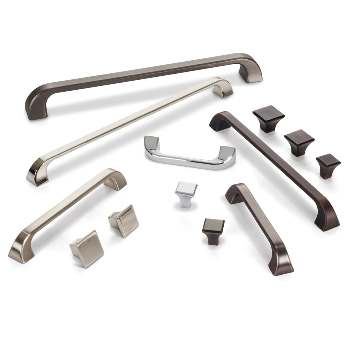 Jeffrey Alexander - 972-128BNBDL - Marlo 5-1/16" (128mm) Center to Center Soft Square Cabinet Handle / Drawer Pull in Brushed Pewter