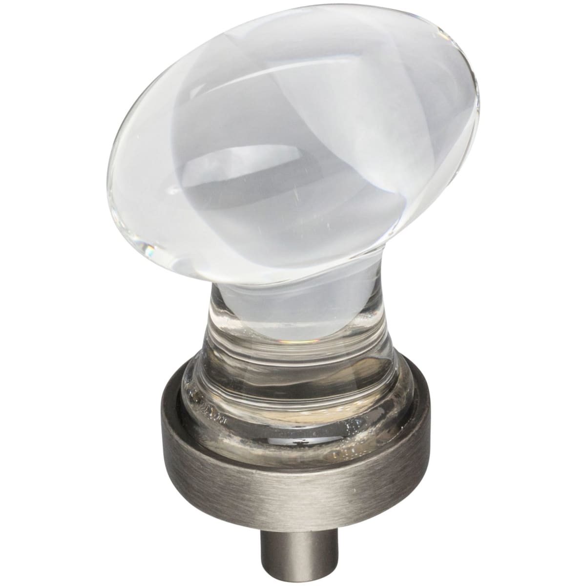 Harlow 1-1/4" Oval Glam Egg Glass Cabinet Knob / Drawer Knob