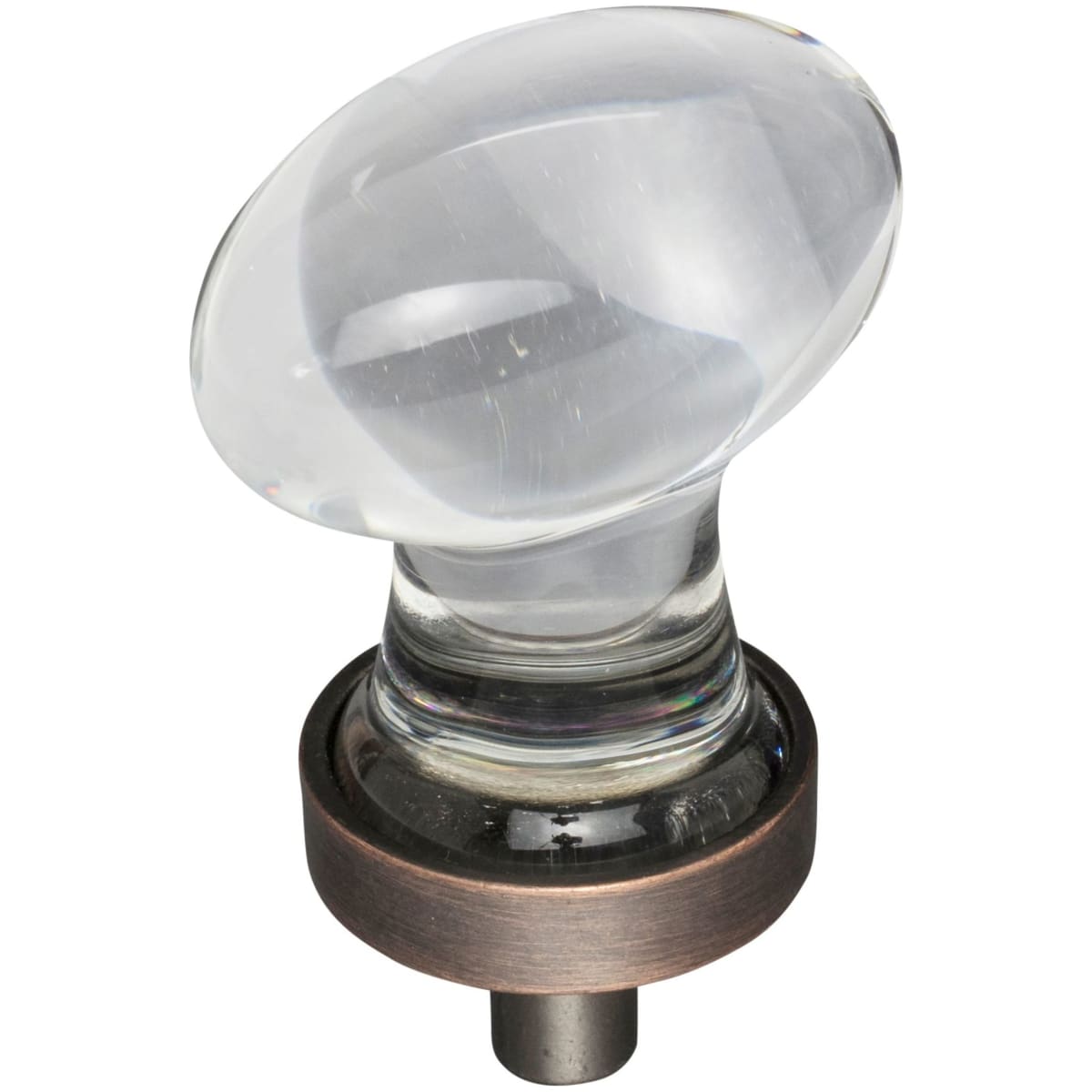 Harlow 1-1/4" Oval Glam Egg Glass Cabinet Knob / Drawer Knob