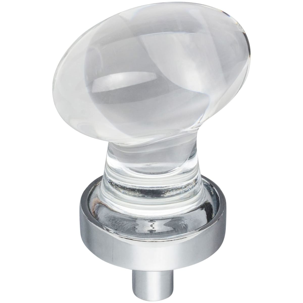 Harlow 1-1/4" Oval Glam Egg Glass Cabinet Knob / Drawer Knob
