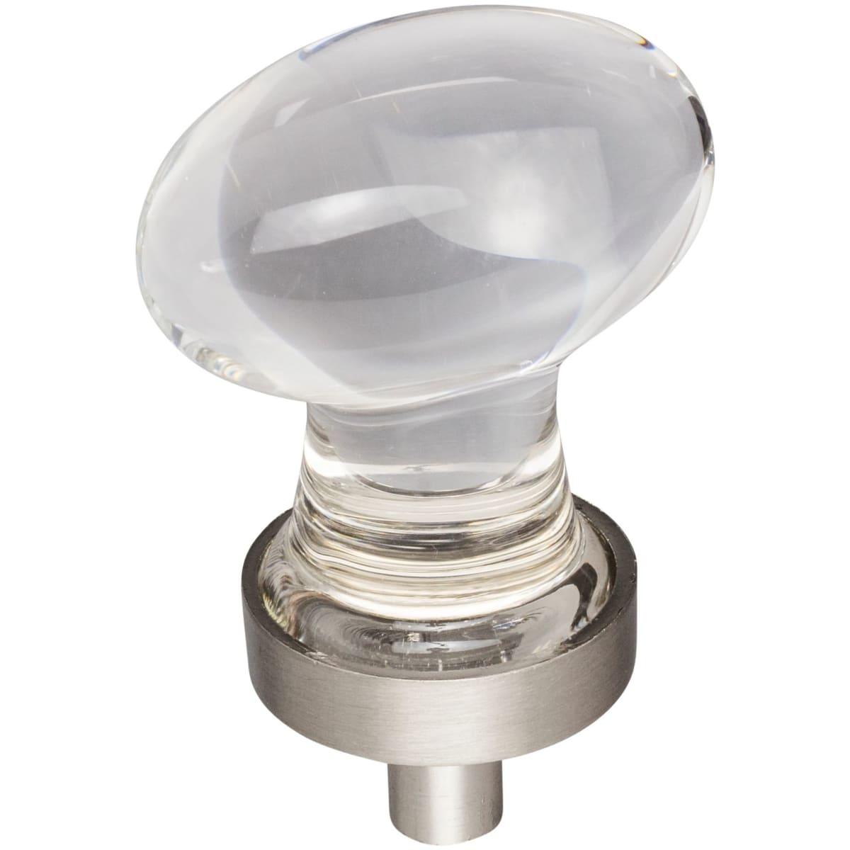 Harlow 1-1/4" Oval Glam Egg Glass Cabinet Knob / Drawer Knob