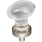 Harlow 1-1/4" Oval Glam Egg Glass Cabinet Knob / Drawer Knob