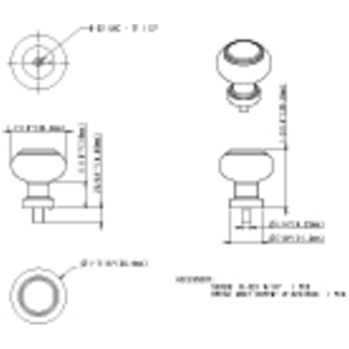 Jeffrey Alexander - G120BNBDL - Harlow 1-7/16" Glam Round Button Glass Cabinet Knob / Drawer Knob in Brushed Pewter