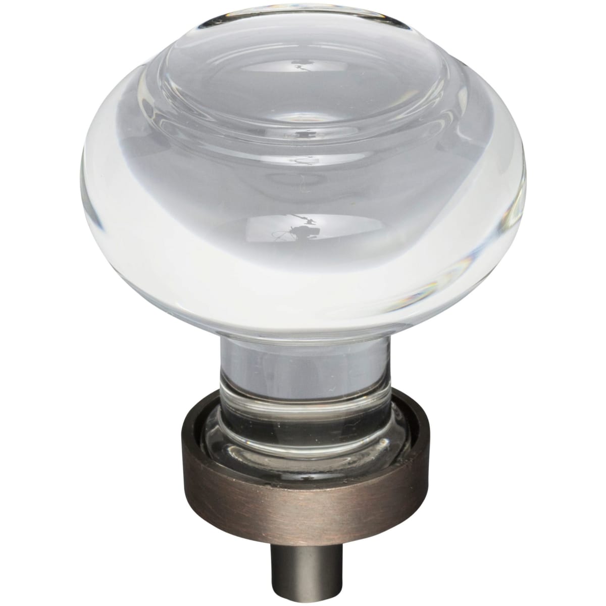 Harlow 1-7/16" Glam Round Button Glass Cabinet Knob / Drawer Knob