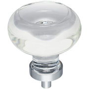 Harlow 1-3/4" Glam Round Button Glass Cabinet Knob / Drawer Knob