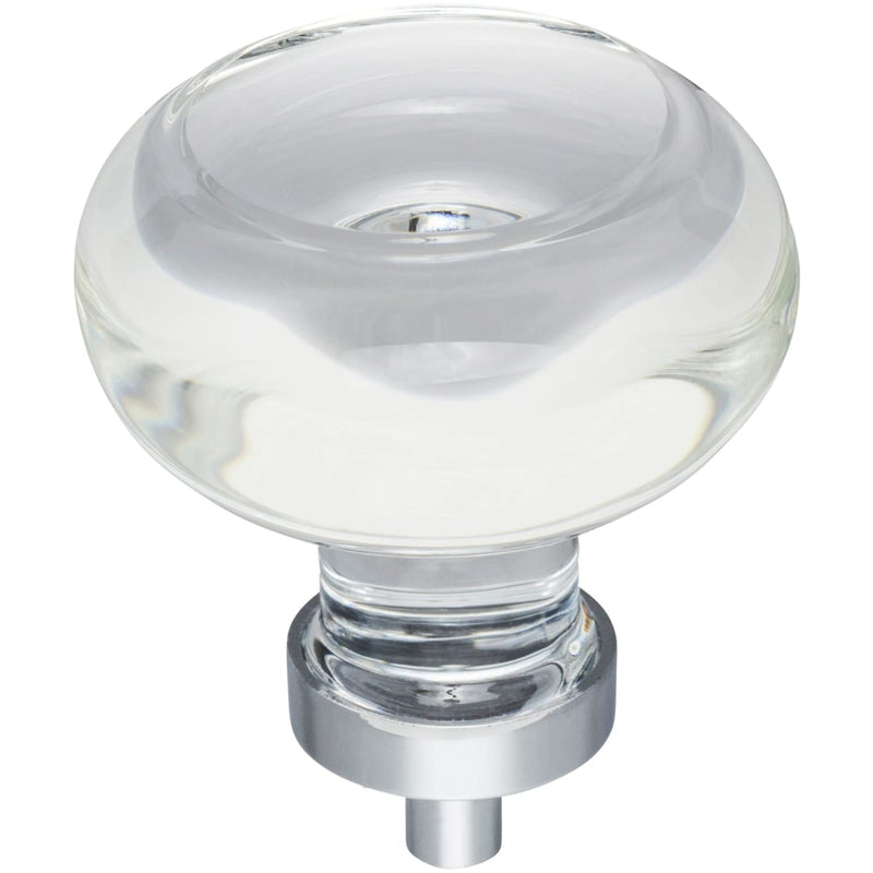 Harlow 1-3/4" Glam Round Button Glass Cabinet Knob / Drawer Knob