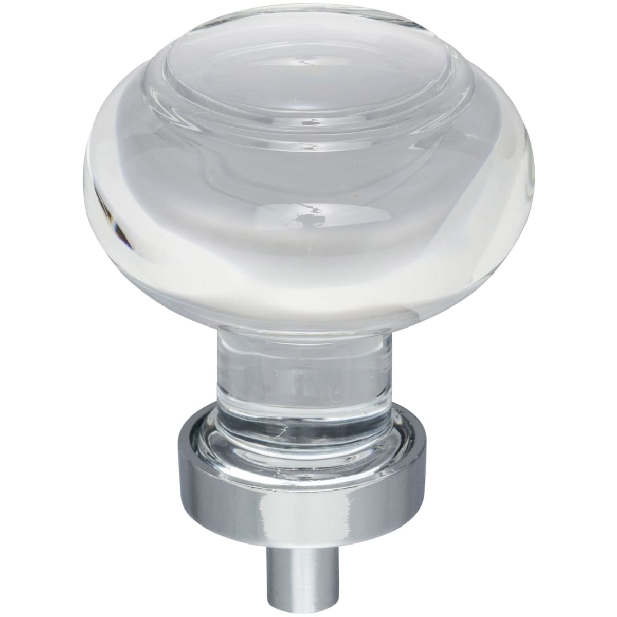 Harlow 1-7/16" Glam Round Button Glass Cabinet Knob / Drawer Knob