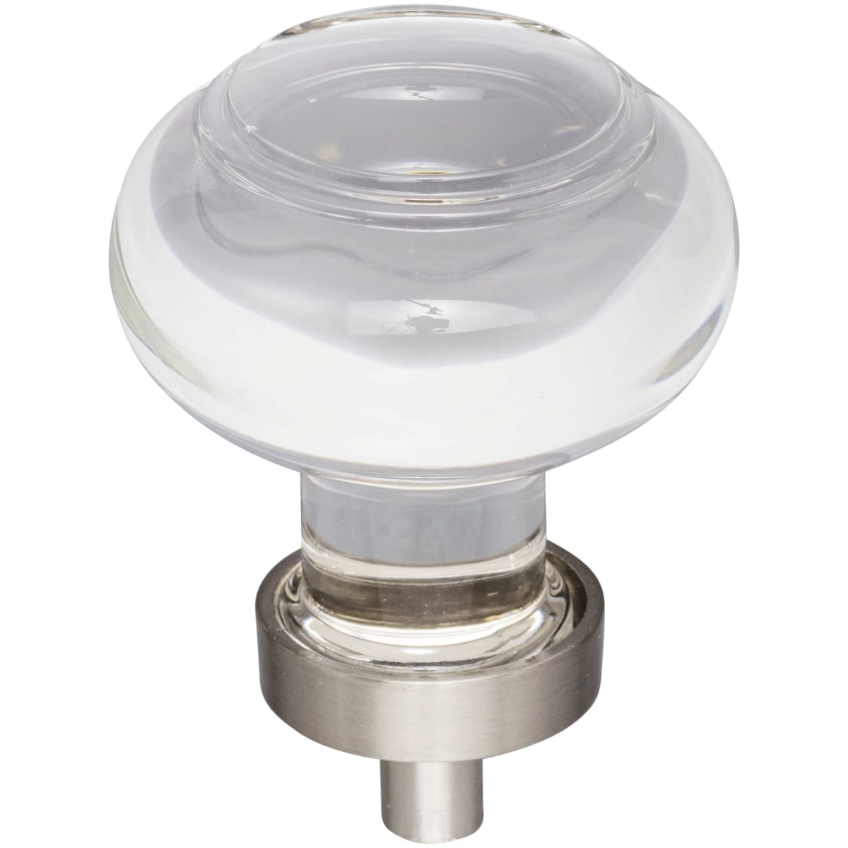 Harlow 1-7/16" Glam Round Button Glass Cabinet Knob / Drawer Knob