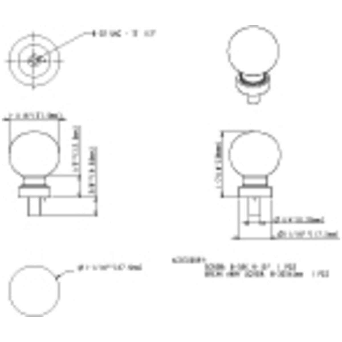 Jeffrey Alexander - G130SN - Harlow 1-1/16" Vintage Glam Ball Sphere Glass Cabinet Knob / Drawer Knob in Satin Nickel