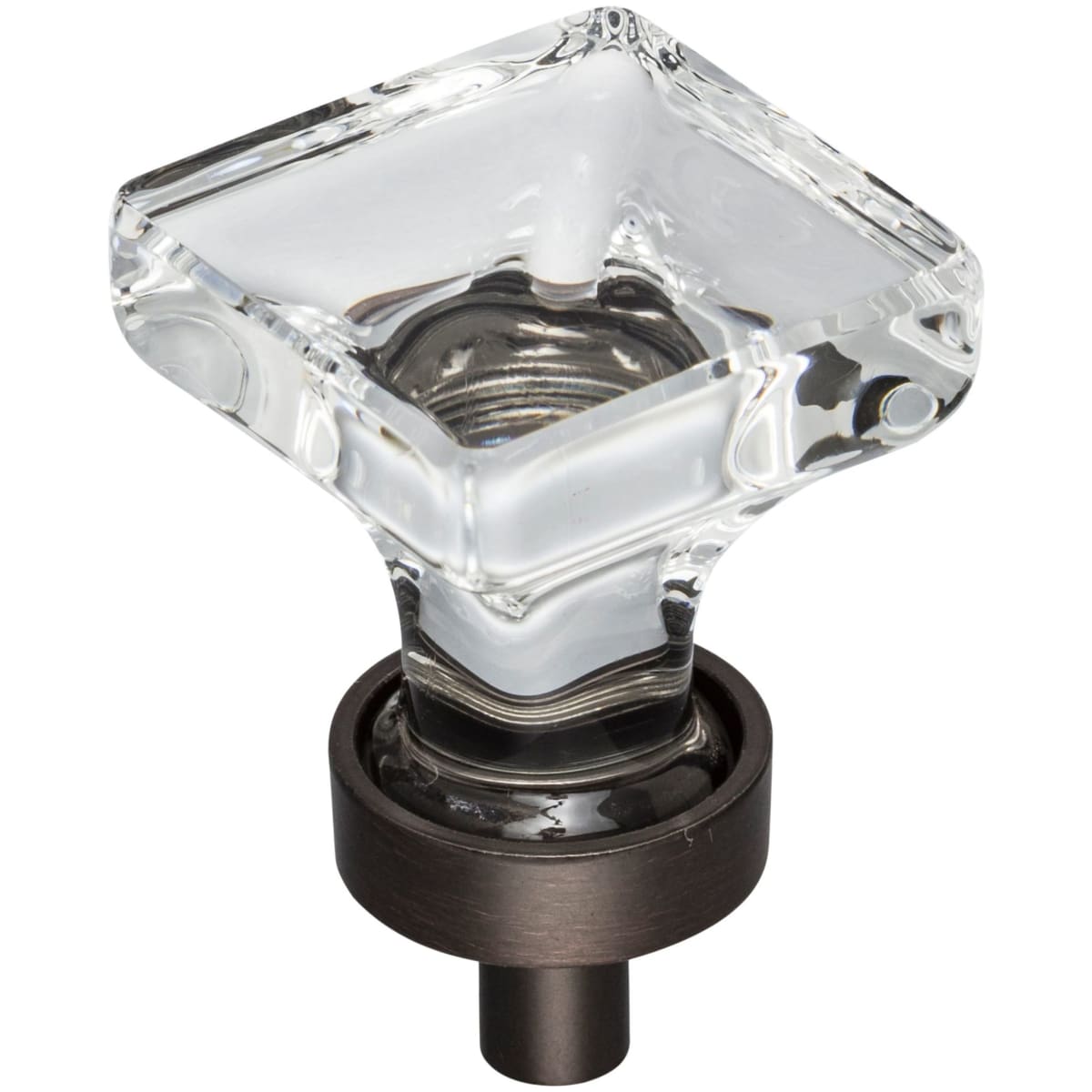 Harlow 1" Square Vintage Glam Glass Cabinet Knob / Drawer Knob