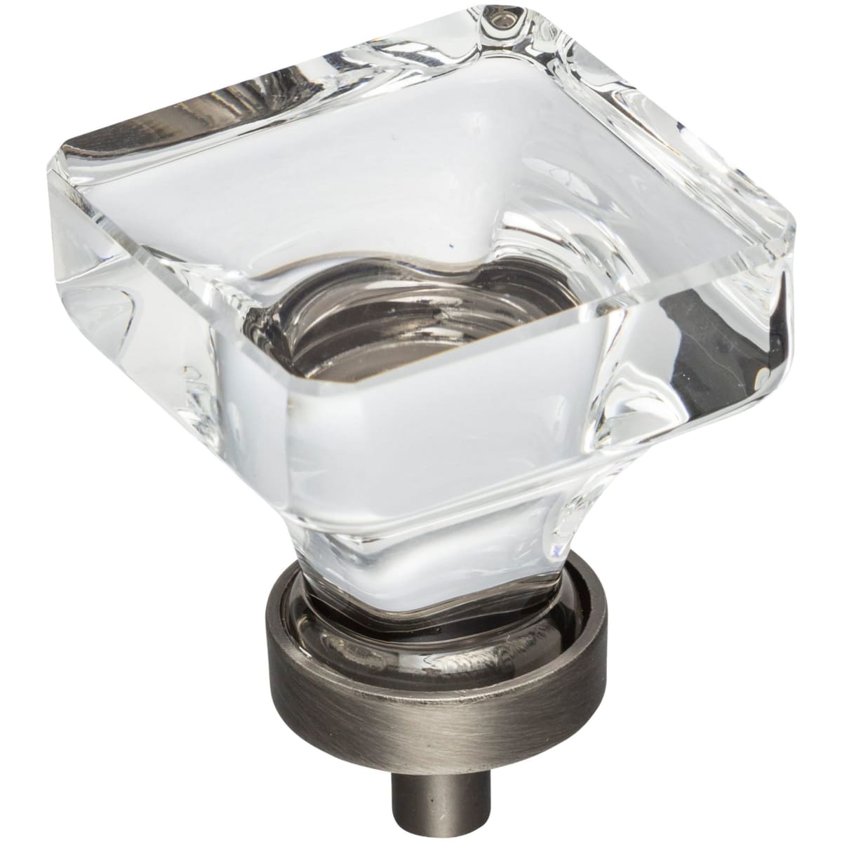 Harlow 1-3/8" Glam Square Glass Cabinet Knob / Drawer Knob