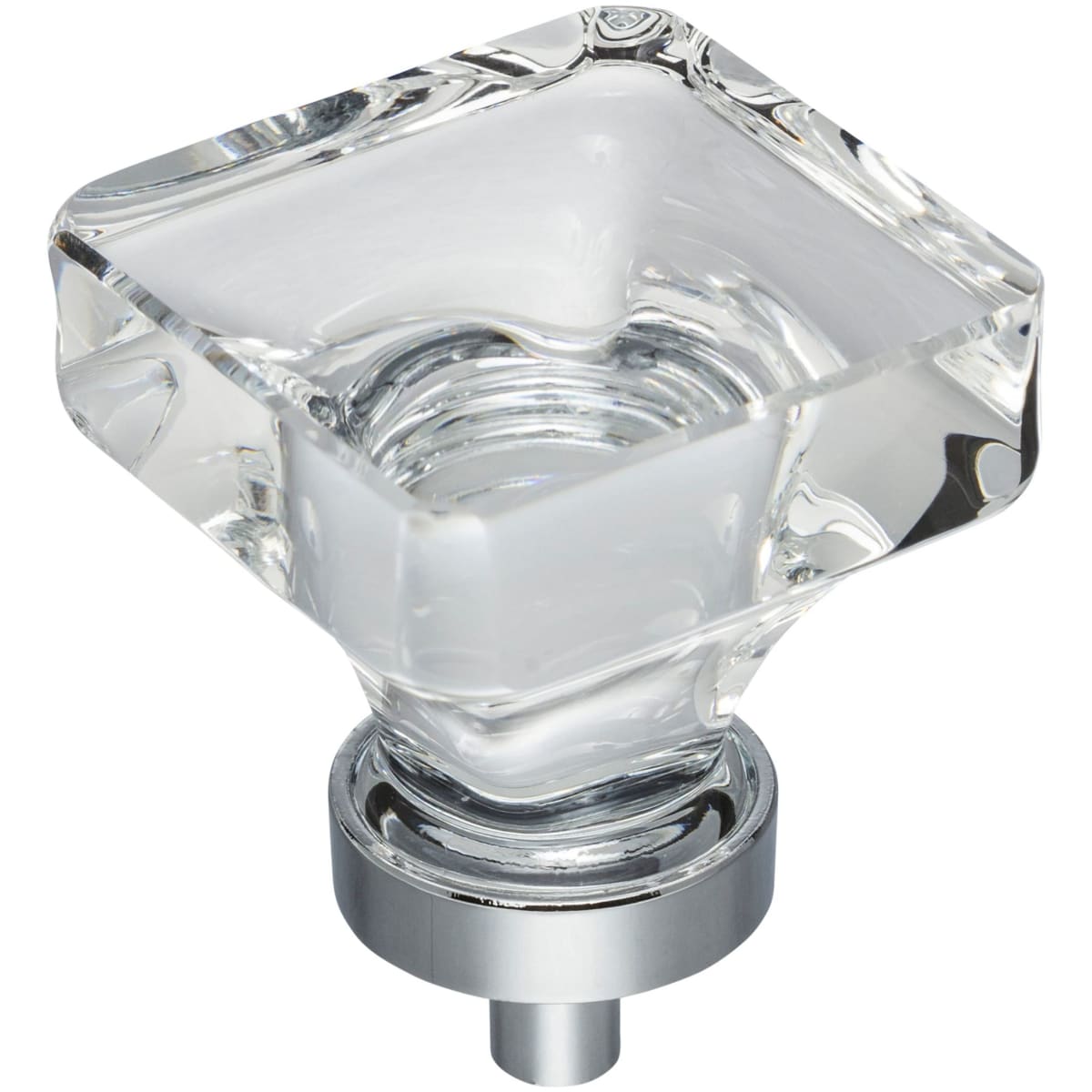 Harlow 1-3/8" Glam Square Glass Cabinet Knob / Drawer Knob