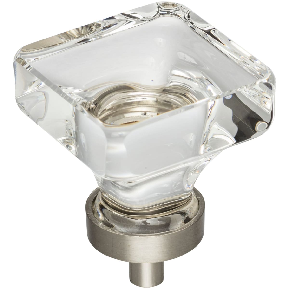 Harlow 1-3/8" Glam Square Glass Cabinet Knob / Drawer Knob