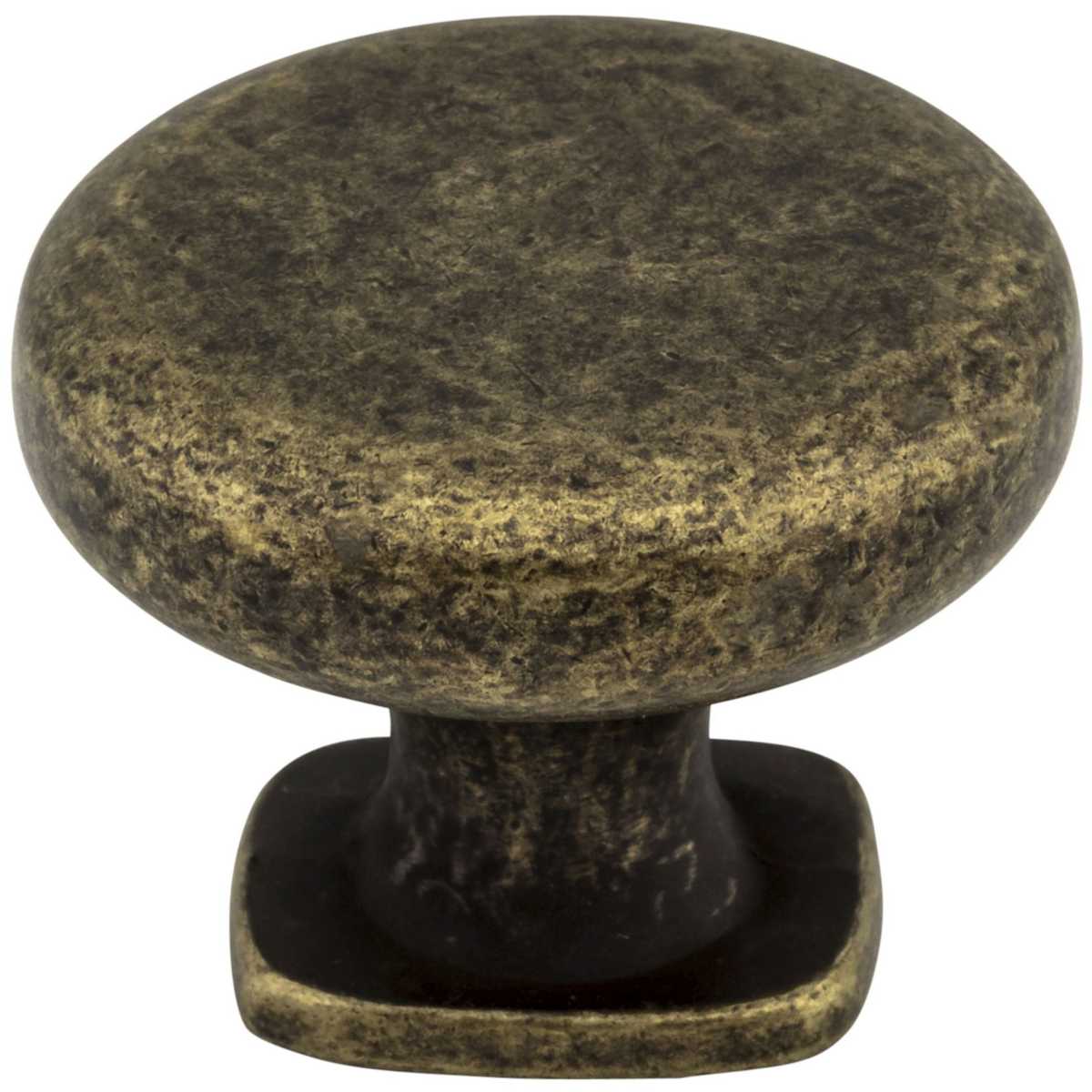 Jeffrey Alexander - MO6303NI - Belcastel 1 - 1-3/8" Traditional Classic Round Mushroom Cabinet Knob with Square Platform Base in Polished Nickel