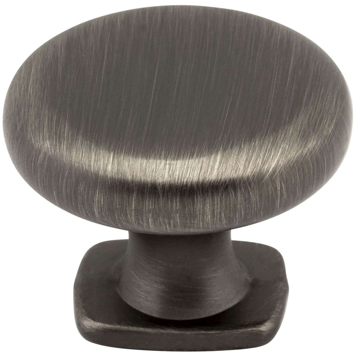 Jeffrey Alexander - MO6303NI - Belcastel 1 - 1-3/8" Traditional Classic Round Mushroom Cabinet Knob with Square Platform Base in Polished Nickel
