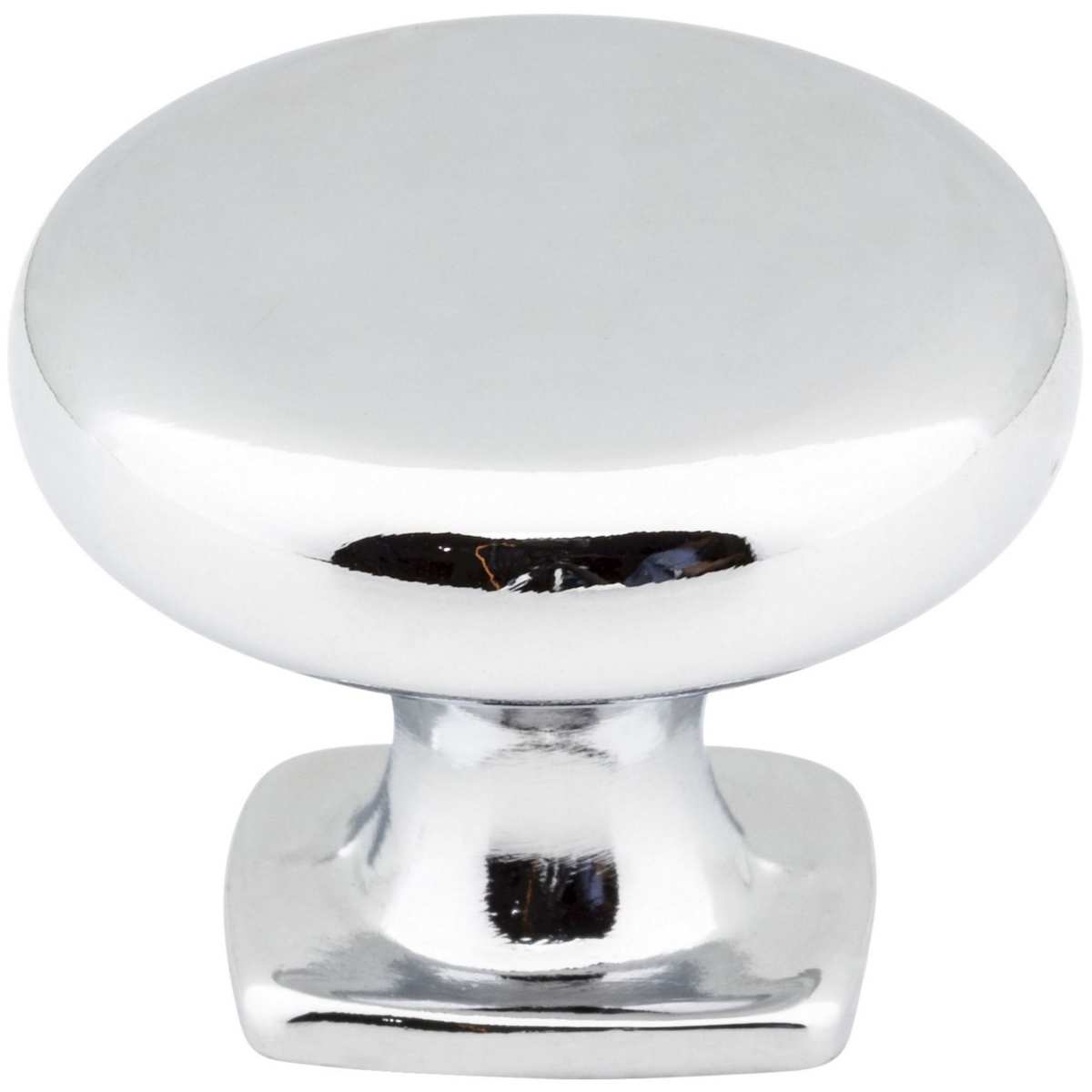 Jeffrey Alexander - MO6303NI - Belcastel 1 - 1-3/8" Traditional Classic Round Mushroom Cabinet Knob with Square Platform Base in Polished Nickel